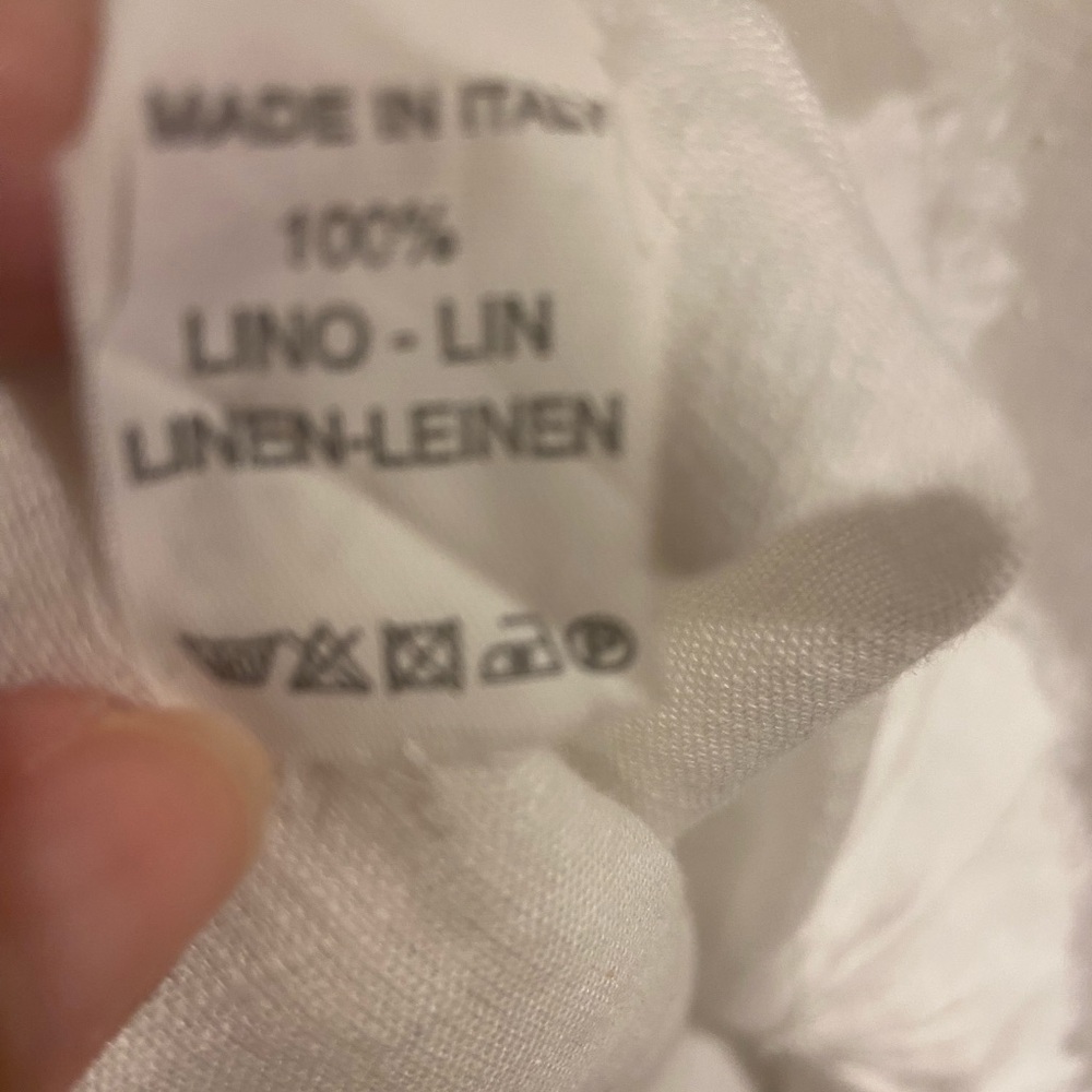 REDUCED! Saga White Linen Top XL oversized, made in Italy. Very soft. - Picture 5 of 7
